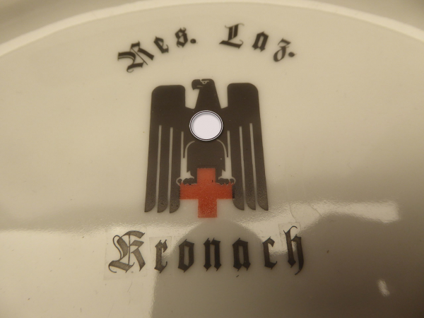 3. DRK - German Red Cross, serving plate - Reserve military hospital in Kronach