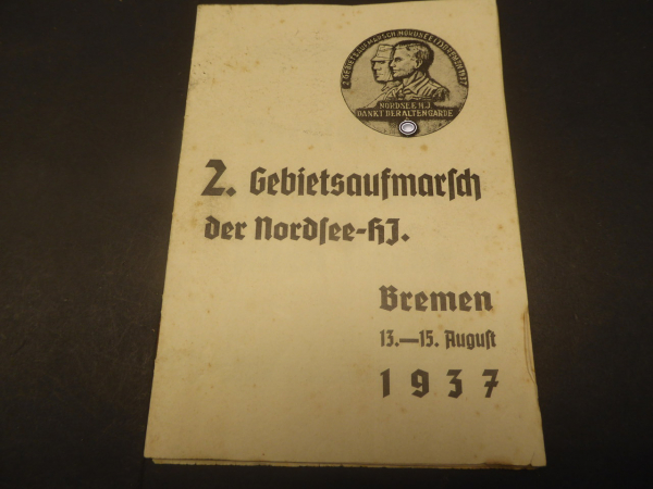 Abzeichen - 2. Gebietsaufmarsch der Nordsee HJ Bremen + Heft mit Beilagen