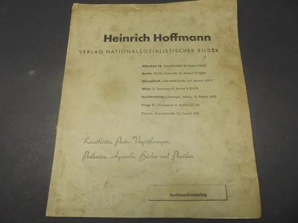 Katalog - Heinrich Hoffmann - Postkarten Gemälde Bronzen usw.