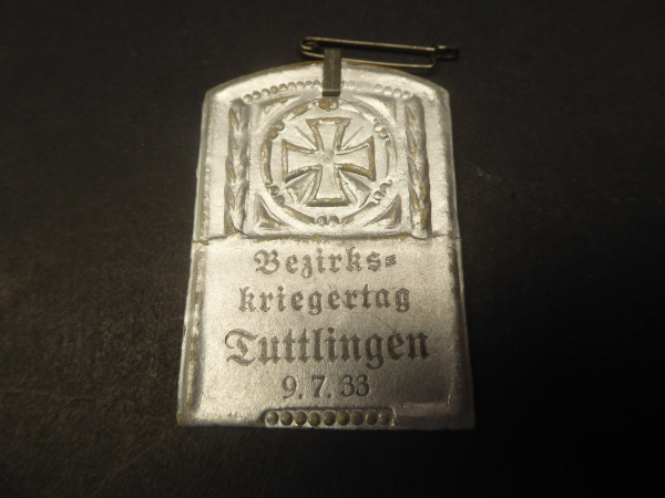 Abzeichen - Bezirkskriegertag Tuttlingen 1933