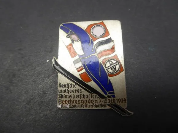 Badge - German and Army Ski Championships Berchtesgaden 1934, Sa and SS Ski Championships