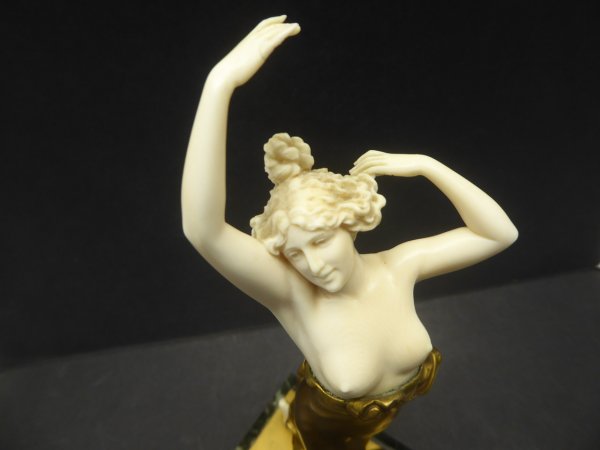 Chryselephantine - Ferdinand Preiss - Tänzerin - Elfenbein + Bronze