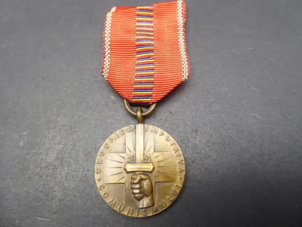 Rumänien - Medaille Kreuzzug gegen den Kommunismus 1941 am Band