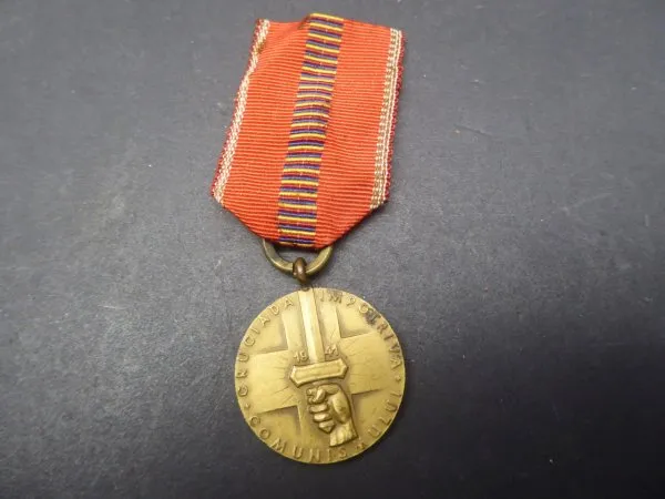 Rumänien - Medaille Kreuzzug gegen den Kommunismus 1941 am Band