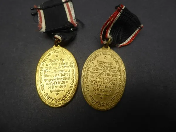 2x Kyffhäuser-Denkmünze für 1914/18 am Band