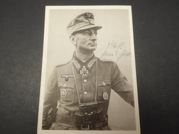 Postcard with OU sword carrier General Dietl + letter and envelope to a student 1941