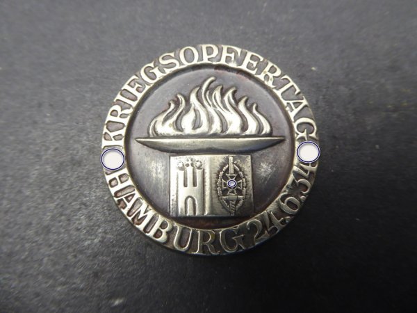 Badge - War Victims Day Hamburg 1934, without pin