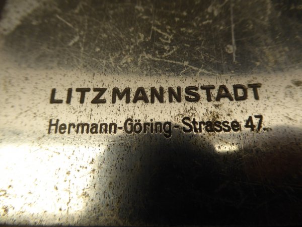 Notizblockhalter - Warenzentrale der Deutschen Genossenschaften - Litzmannstadt, Hermann-Göring-Straße 47
