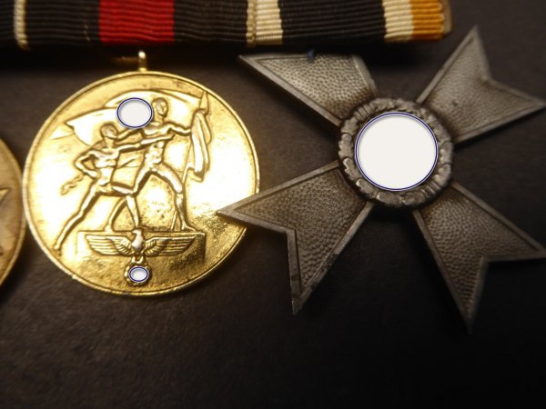Quarter clasp KTK 1914/18 + KVK medal + Sudetenland medal + KVK 2nd class with Prague Castle edition