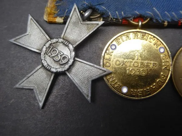 Quarter clasp KTK 1914/18 + KVK medal + Sudetenland medal + KVK 2nd class with Prague Castle edition