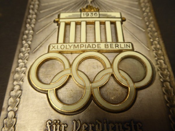 Plakette für Verdienste um die XI. Olympiade Berlin 1936