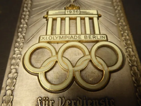 Plakette für Verdienste um die XI. Olympiade Berlin 1936