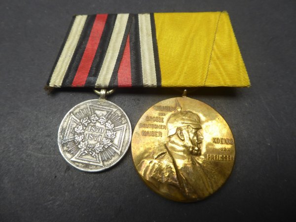 Order clasp war commemorative medal for non-combatants 1870/1871 + centenary medal