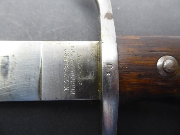Argentina machete bayonet 1909 by manufacturer WKC - matching numbers