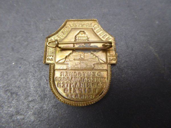 Badge - 25th Association Day of the Reich Association of German Mineral Water Manufacturers Leipzig 1926