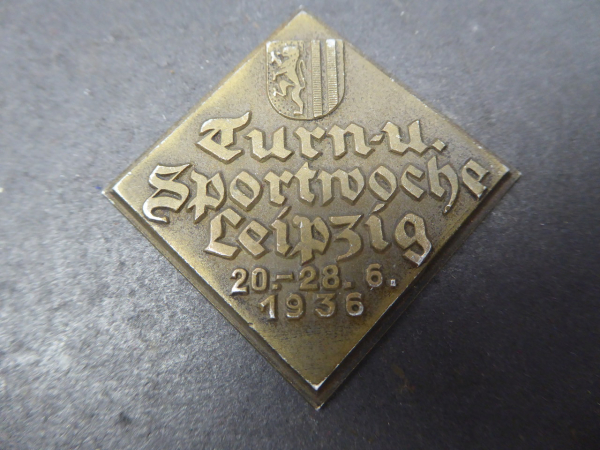 Plaque / Badge - Gymnastics and Sports Week Leipzig 1936