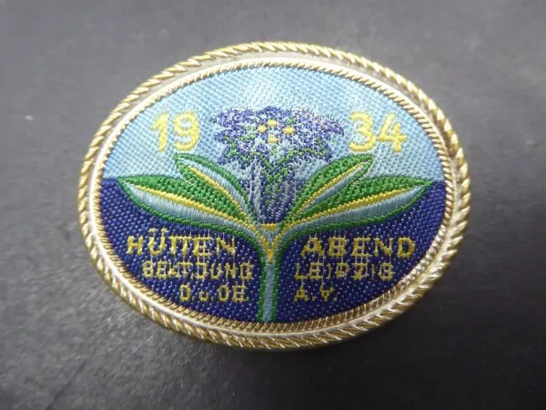 Abzeichen - Hütten Abend Leipzig 1934