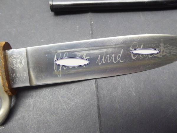 Sehr gute Sammleranfertigung - HJ Messer mit Inschrift