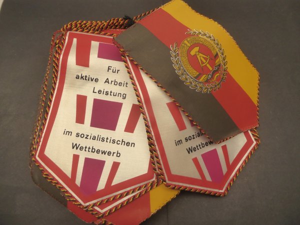 50x DDR NVA pennants - "For active work and performance in socialist competition"