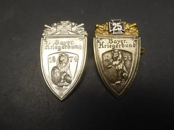 Two badges - Bavarian. Warrior League 1874