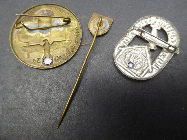 Three Badges - 1 May 1934 + RLB Luftschutz + Young Teutonic Order