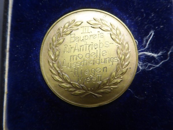 HJ Medaille im Etui - Meinshausen-Fliegen 1938 - III Baupreis