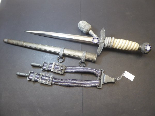 LW Luftwaffe dagger with portepee and hanger - manufacturer Puma Solingen
