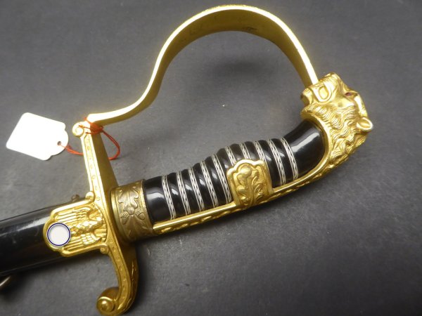 WH Wehrmacht lion head saber with manufacturer Eickhorn Solingen
