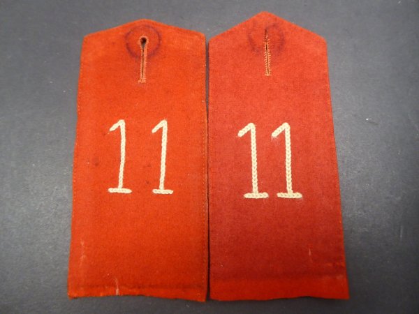Two individual shoulder boards - Prussian Infantry Regiment No. 11