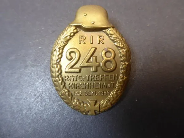 Badge - RIR 248 RGTS.-Meeting Kirchheim u.T. 1934