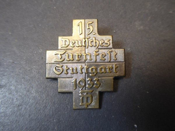 Badge - 15th German Gymnastics Festival Stuttgart 1933, solid version