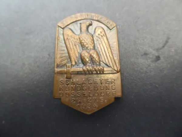 Badge - Die and Become - Schlageter Rally Düsseldorf 1934