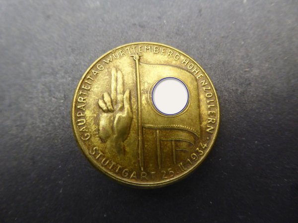 Abzeichen - Gauparteitag Württemberg Hohenzollern Stuttgart 1934