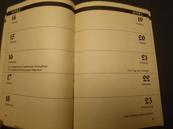 Kalender - Jungvolk Jahrbuch 1939