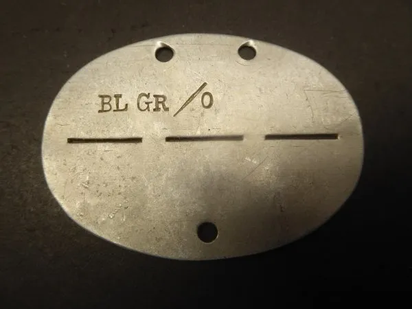 EKM identification tag Flak - Fla.M.G. Res. train 4 - blood group 0