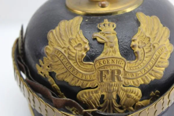 Pickelhaube Infanterie Preußen um 1910  Mit Gott für König und Vaterland