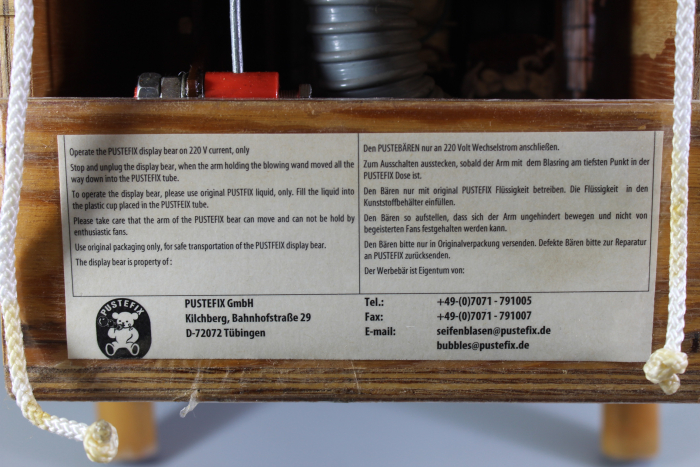 Pustefix Bär, Pustebär, Originaler Pustefix Seifenblasen Bär im Top-Zustand
