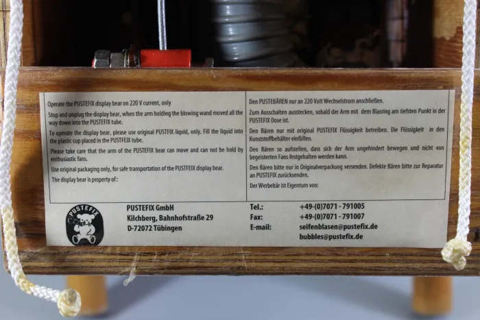 Pustefix Bär, Pustebär, Originaler Pustefix Seifenblasen Bär im Top-Zustand
