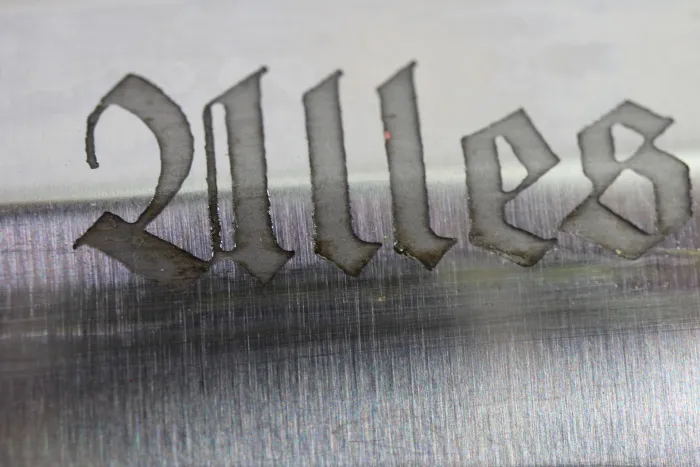 SA Dienstdolch Frühe Variante - Julius Bahrl Jr. Solingen, NS gestempelt mit Plisterschliff und Gehänge