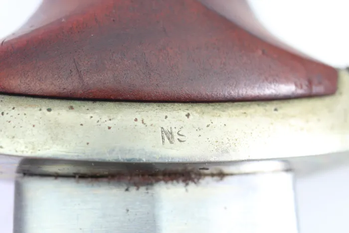 SA Dienstdolch Frühe Variante - Julius Bahrl Jr. Solingen, NS gestempelt mit Plisterschliff und Gehänge