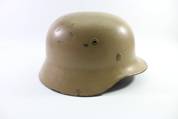 Ww2 Wehrmacht DAK  Afrika Stahlhelm M40 mit 1 Emblem Afrikakorps - Tarnlackierung