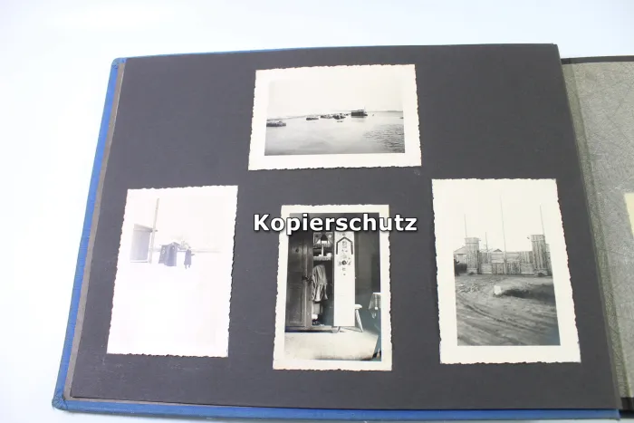 Photo albums belonging to a naval soldier on a submarine, torpedo boat Jaguar, and submarine escort vessel Saar