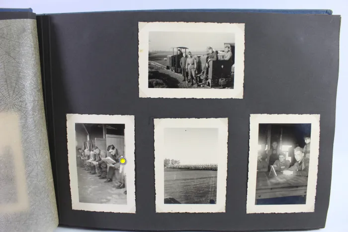 Photo albums belonging to a naval soldier on a submarine, torpedo boat Jaguar, and submarine escort vessel Saar