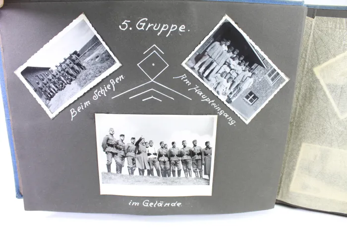 Photo albums belonging to a naval soldier on a submarine, torpedo boat Jaguar, and submarine escort vessel Saar