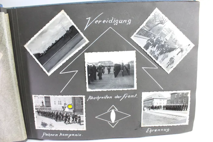 Photo albums belonging to a naval soldier on a submarine, torpedo boat Jaguar, and submarine escort vessel Saar