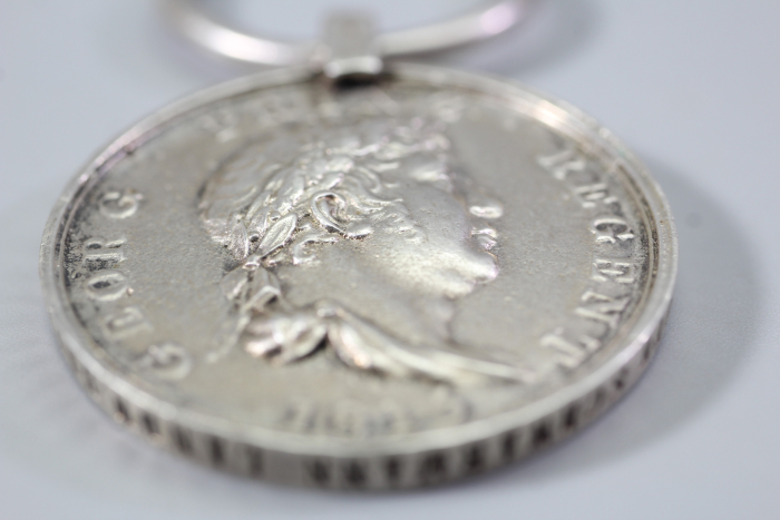 Originale Waterloo - Medaille Soldat Christoph Schwarmann Landw. Bataillon Verden
