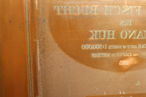 Extrem seltene große Druckplatte für Wehrmacht Seekarte Große Fischbucht bis Guano Huk, Afrika 106 x 74 cm