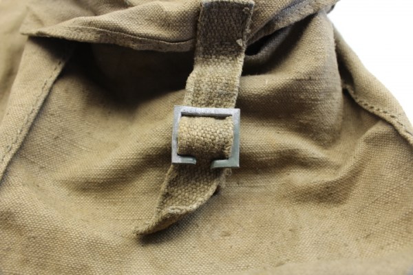 Small linen backpack with south-facing colors