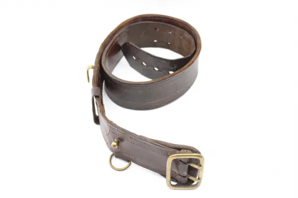 Ww2 2 thorn leather belt brown, probably Russian