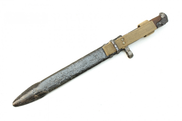 Ww2 bayonet wooden handle carrying linen device